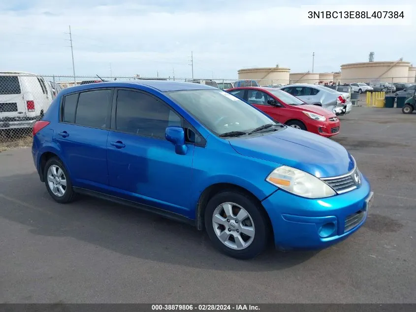 2008 Nissan Versa 1.8Sl VIN: 3N1BC13E88L407384 Lot: 38879806