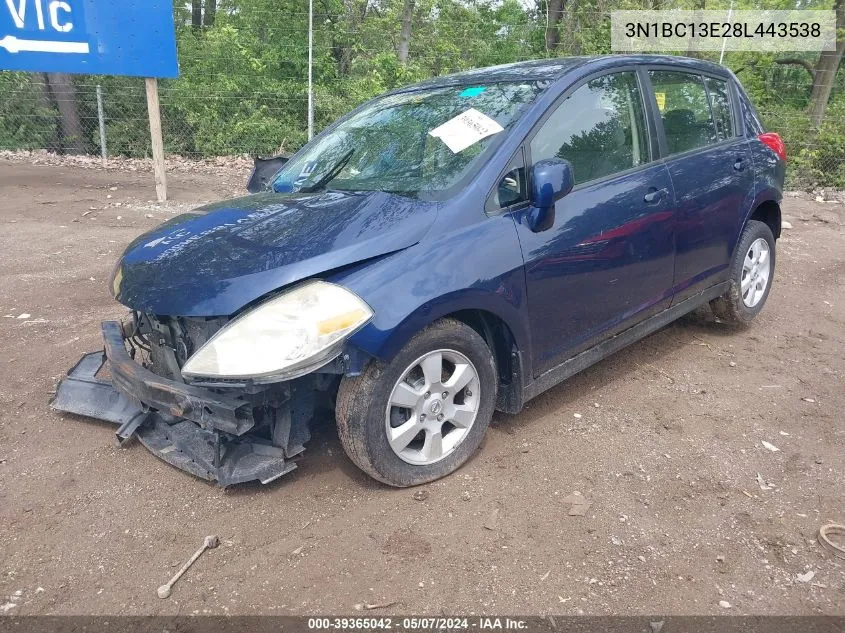 2008 Nissan Versa 1.8Sl VIN: 3N1BC13E28L443538 Lot: 39365042