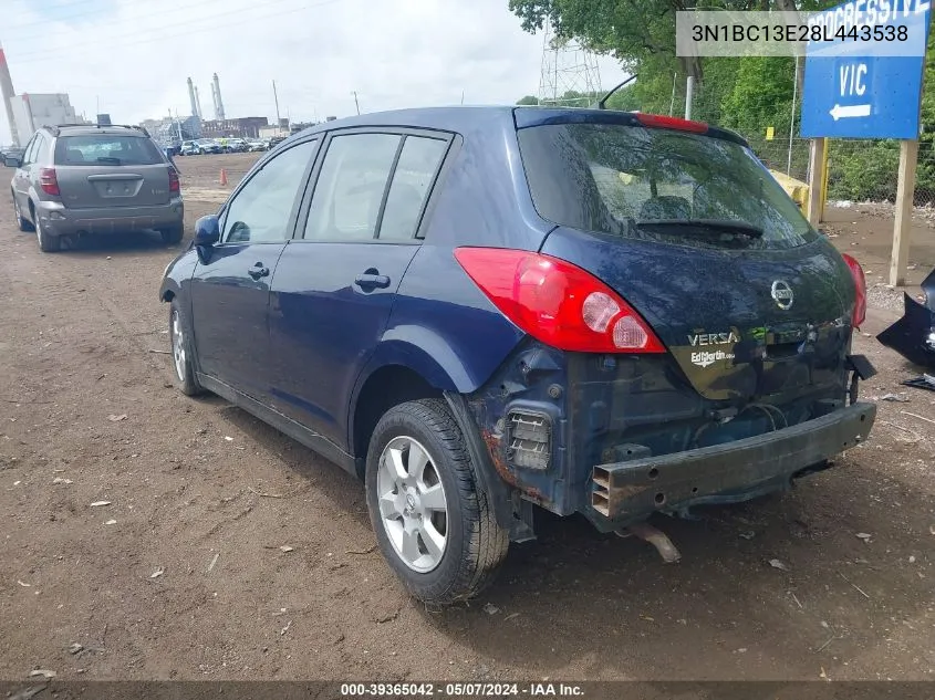 2008 Nissan Versa 1.8Sl VIN: 3N1BC13E28L443538 Lot: 39365042