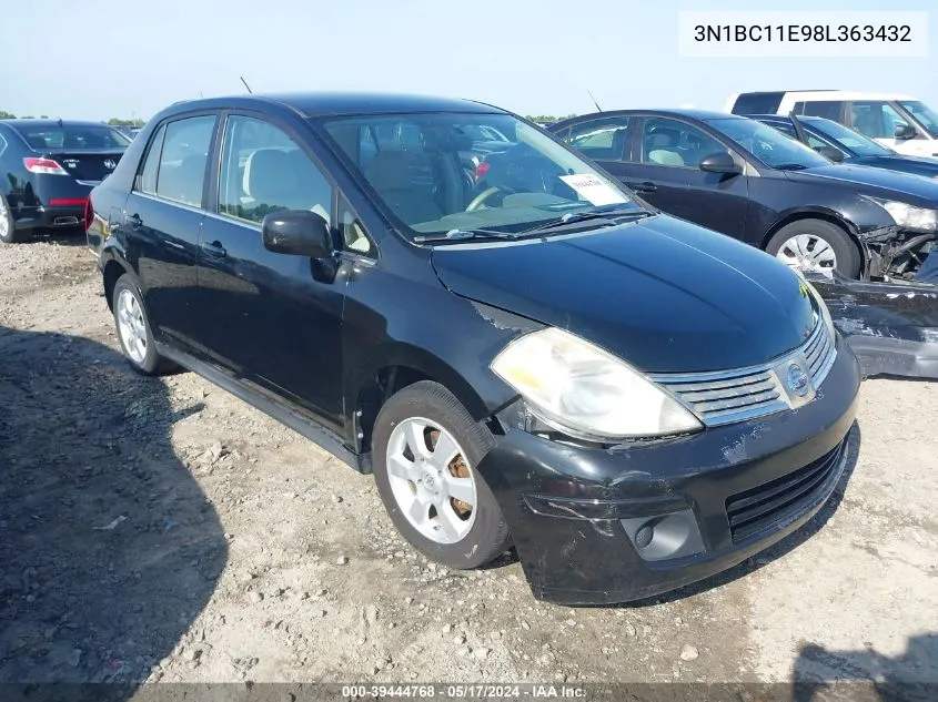 2008 Nissan Versa 1.8Sl VIN: 3N1BC11E98L363432 Lot: 39444768