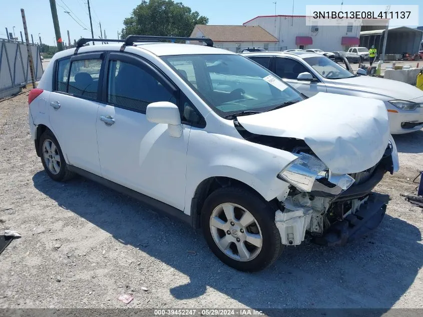 2008 Nissan Versa 1.8Sl VIN: 3N1BC13E08L411137 Lot: 39452247