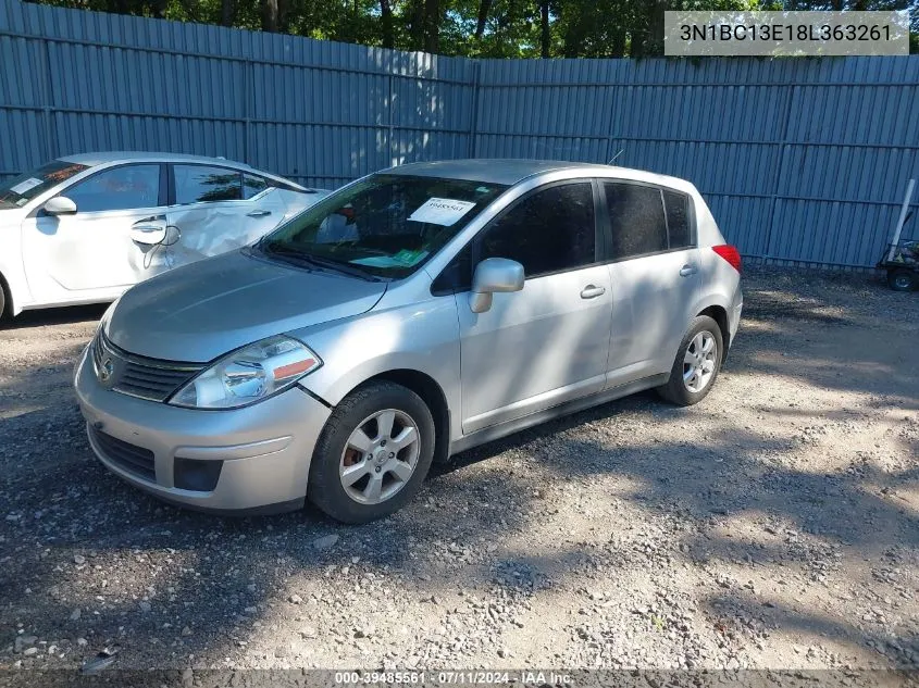 2008 Nissan Versa 1.8Sl VIN: 3N1BC13E18L363261 Lot: 39485561