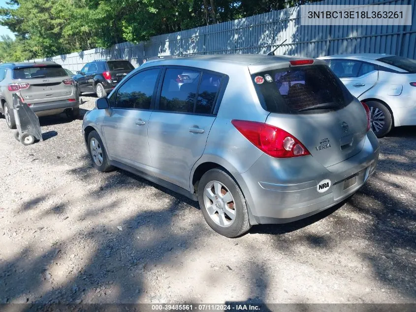 2008 Nissan Versa 1.8Sl VIN: 3N1BC13E18L363261 Lot: 39485561