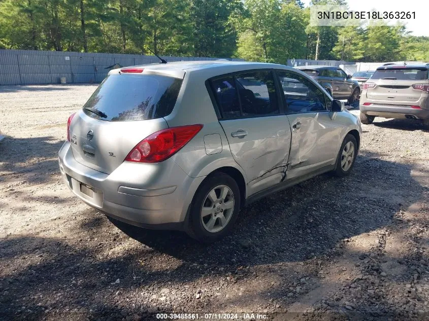 2008 Nissan Versa 1.8Sl VIN: 3N1BC13E18L363261 Lot: 39485561