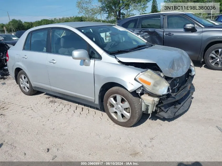 3N1BC11E98L380036 2008 Nissan Versa 1.8Sl