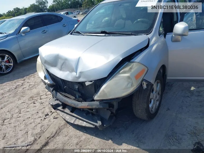 3N1BC11E98L380036 2008 Nissan Versa 1.8Sl