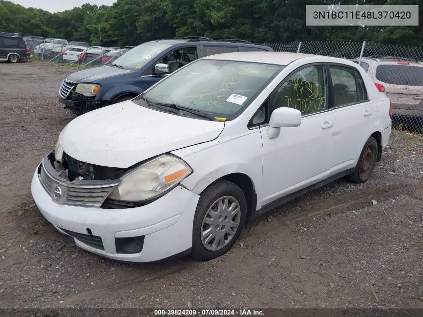 2008 Nissan Versa 1.8S VIN: 3N1BC11E48L370420 Lot: 39824209