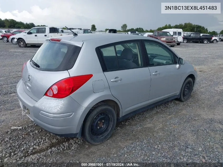 3N1BC13EX8L451483 2008 Nissan Versa 1.8S