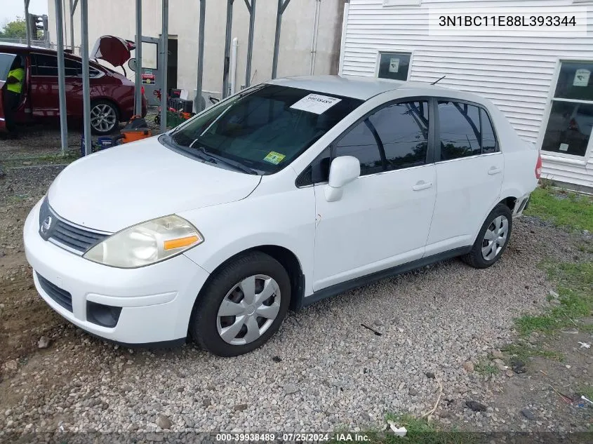 3N1BC11E88L393344 2008 Nissan Versa 1.8S