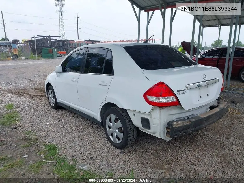 3N1BC11E88L393344 2008 Nissan Versa 1.8S