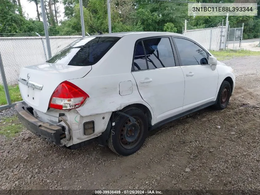 3N1BC11E88L393344 2008 Nissan Versa 1.8S