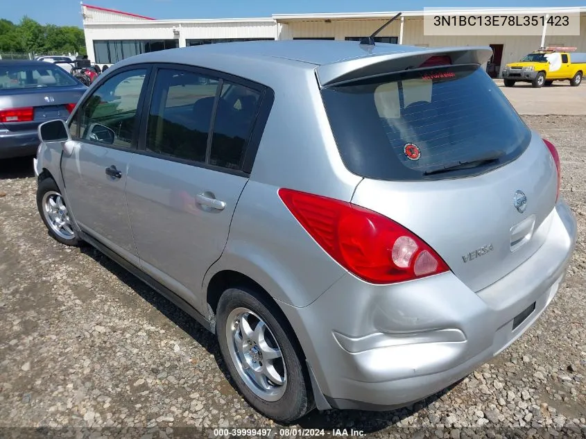 3N1BC13E78L351423 2008 Nissan Versa 1.8S