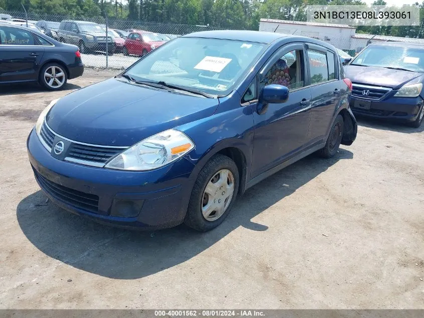 2008 Nissan Versa 1.8S VIN: 3N1BC13E08L393061 Lot: 40001562