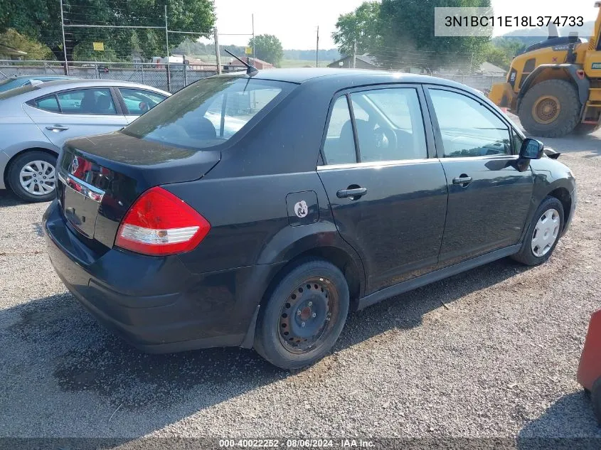 2008 Nissan Versa 1.8S VIN: 3N1BC11E18L374733 Lot: 40022252