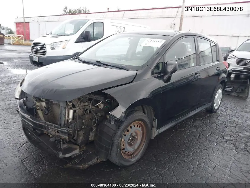 2008 Nissan Versa 1.8S VIN: 3N1BC13E68L430078 Lot: 40164180