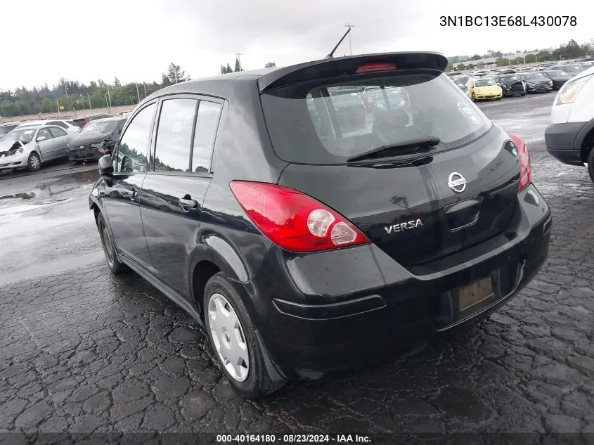 2008 Nissan Versa 1.8S VIN: 3N1BC13E68L430078 Lot: 40164180