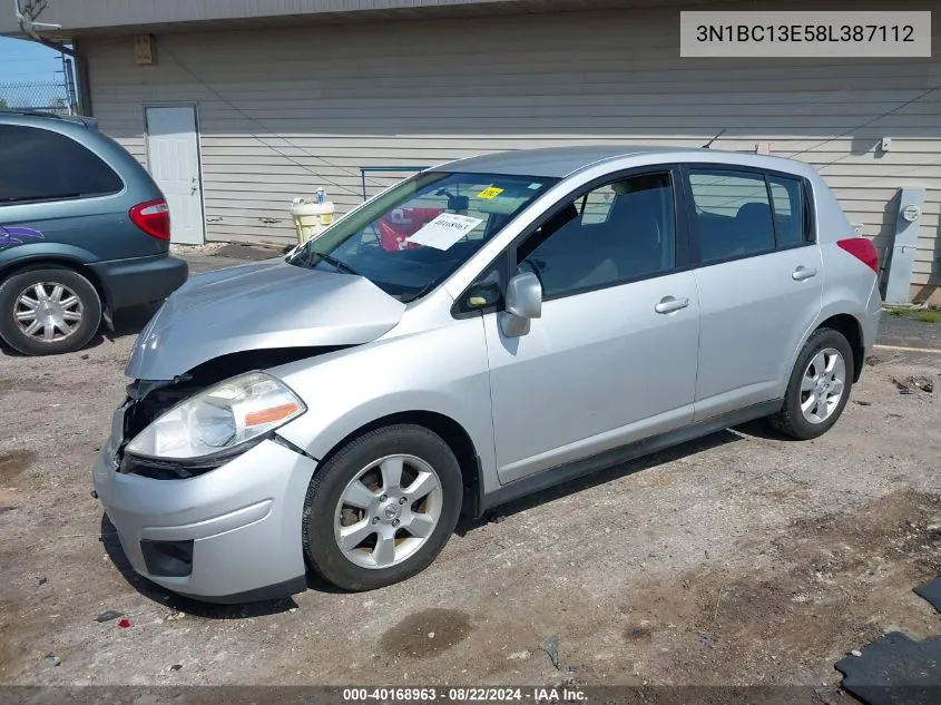 2008 Nissan Versa 1.8Sl VIN: 3N1BC13E58L387112 Lot: 40168963