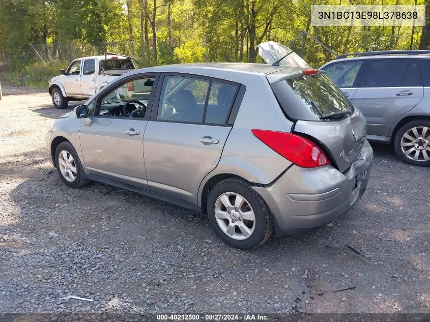 2008 Nissan Versa 1.8Sl VIN: 3N1BC13E98L378638 Lot: 40212500