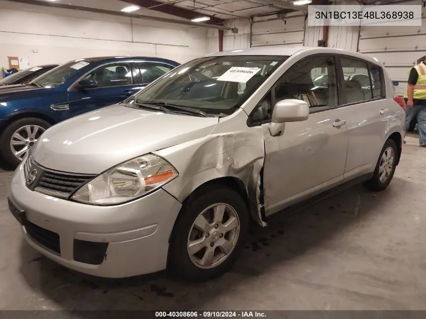 2008 Nissan Versa 1.8Sl VIN: 3N1BC13E48L368938 Lot: 40308606