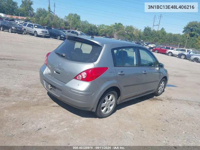 2008 Nissan Versa S/Sl VIN: 3N1BC13E48L406216 Lot: 40328978