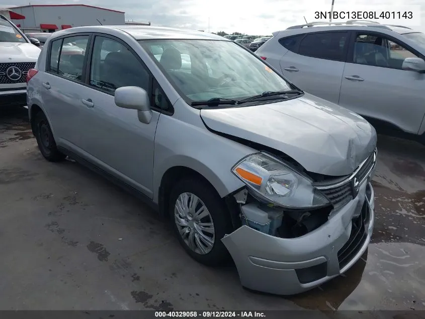 2008 Nissan Versa 1.8 S VIN: 3N1BC13E08L401143 Lot: 40329058