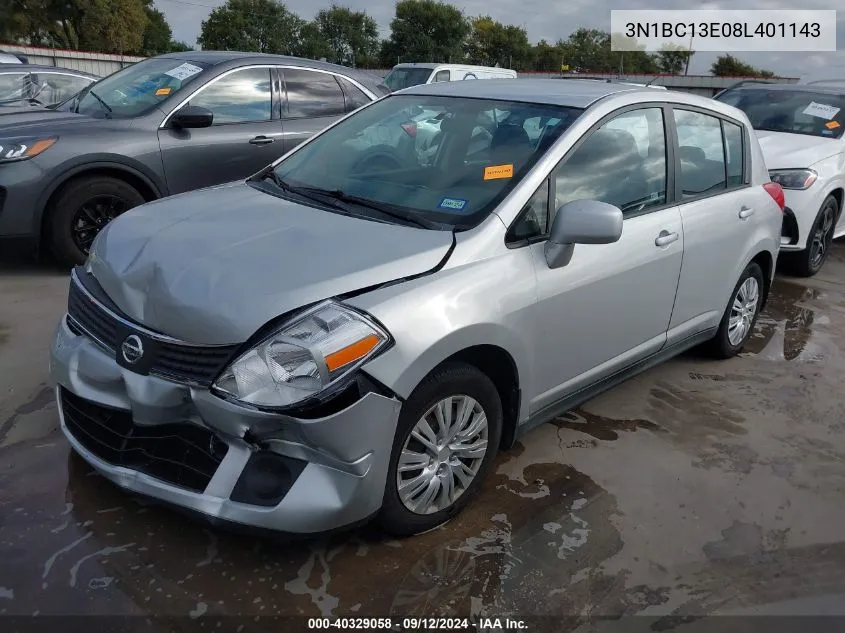 3N1BC13E08L401143 2008 Nissan Versa 1.8 S