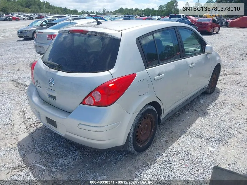 2008 Nissan Versa 1.8S VIN: 3N1BC13E78L378010 Lot: 40330371