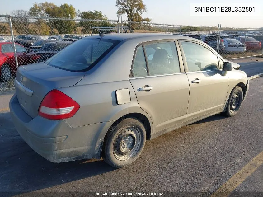 3N1BC11E28L352501 2008 Nissan Versa 1.8S