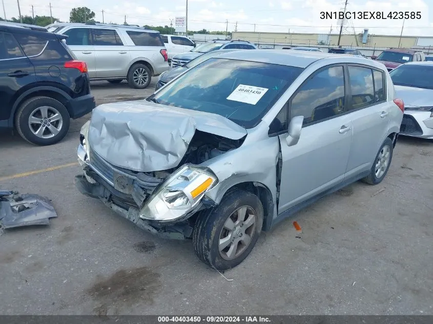 2008 Nissan Versa 1.8Sl VIN: 3N1BC13EX8L423585 Lot: 40403450