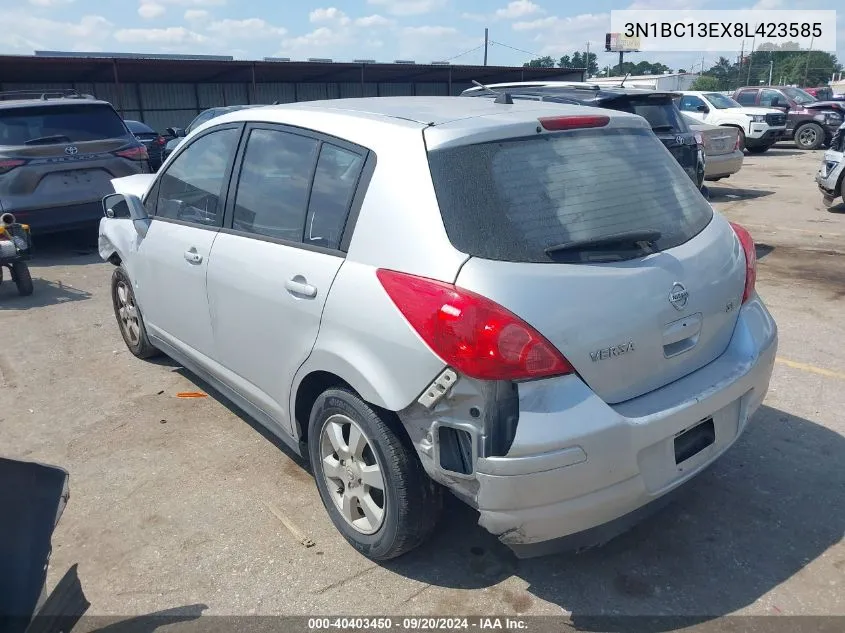 2008 Nissan Versa 1.8Sl VIN: 3N1BC13EX8L423585 Lot: 40403450