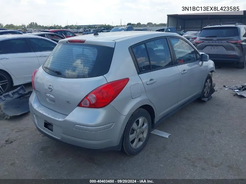 2008 Nissan Versa 1.8Sl VIN: 3N1BC13EX8L423585 Lot: 40403450