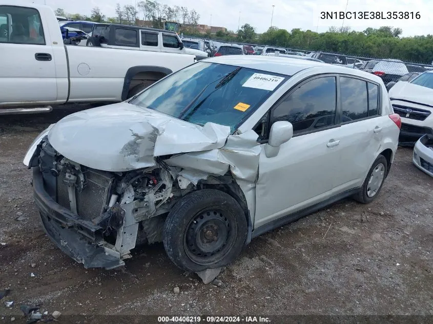 2008 Nissan Versa 1.8S VIN: 3N1BC13E38L353816 Lot: 40406219