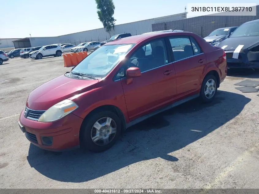 2008 Nissan Versa 1.8S VIN: 3N1BC11EX8L387710 Lot: 40431612