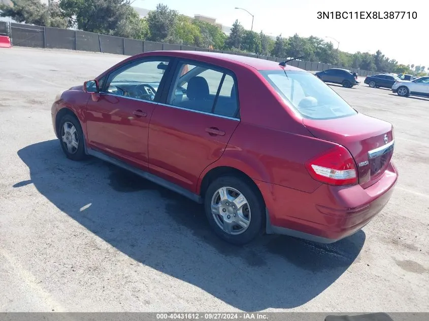 2008 Nissan Versa 1.8S VIN: 3N1BC11EX8L387710 Lot: 40431612