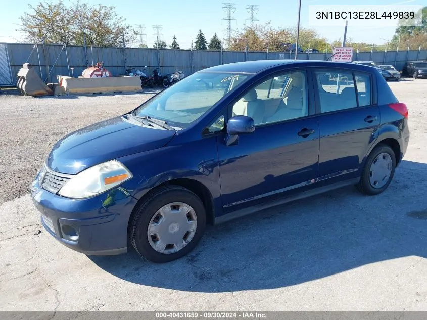 2008 Nissan Versa 1.8S VIN: 3N1BC13E28L449839 Lot: 40431659