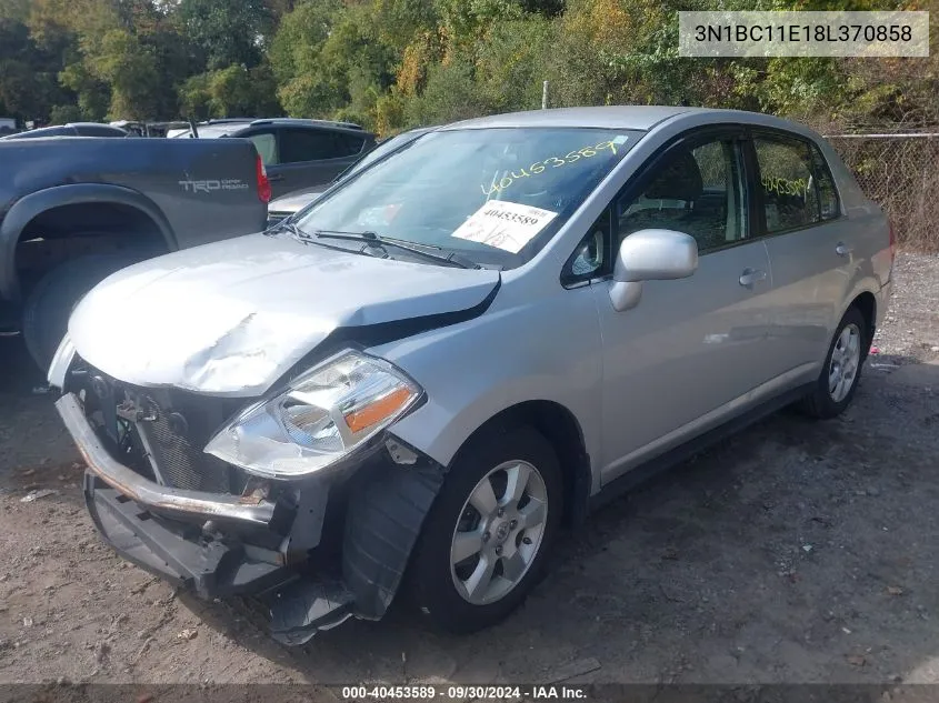 2008 Nissan Versa S/Sl VIN: 3N1BC11E18L370858 Lot: 40453589