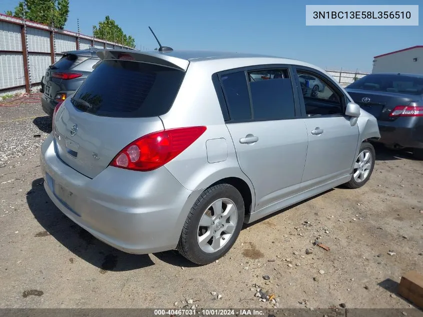 2008 Nissan Versa 1.8Sl VIN: 3N1BC13E58L356510 Lot: 40467031