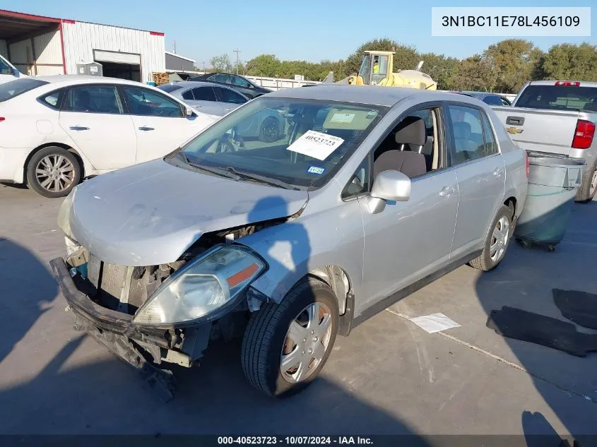 2008 Nissan Versa S/Sl VIN: 3N1BC11E78L456109 Lot: 40523723