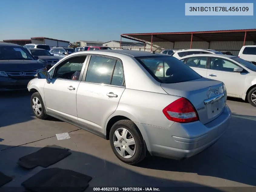 2008 Nissan Versa S/Sl VIN: 3N1BC11E78L456109 Lot: 40523723