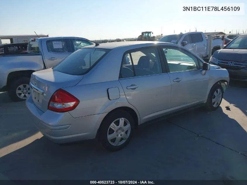 2008 Nissan Versa S/Sl VIN: 3N1BC11E78L456109 Lot: 40523723