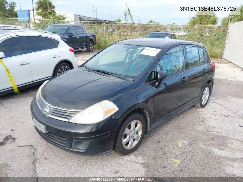 2008 Nissan Versa 1.8Sl VIN: 3N1BC13E48L378725 Lot: 40532236