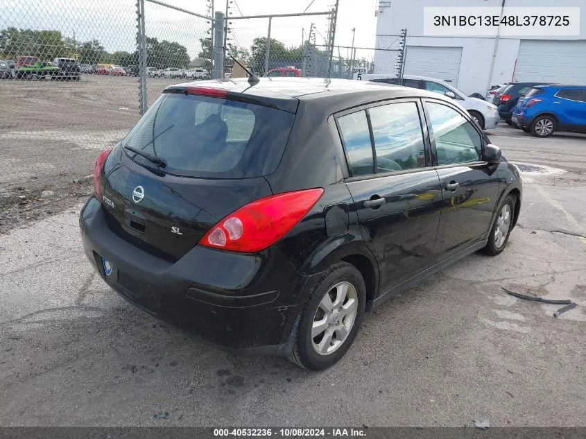 2008 Nissan Versa 1.8Sl VIN: 3N1BC13E48L378725 Lot: 40532236