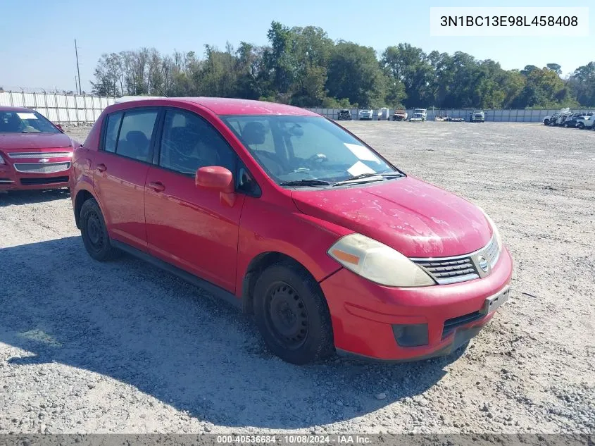 2008 Nissan Versa S/Sl VIN: 3N1BC13E98L458408 Lot: 40536684