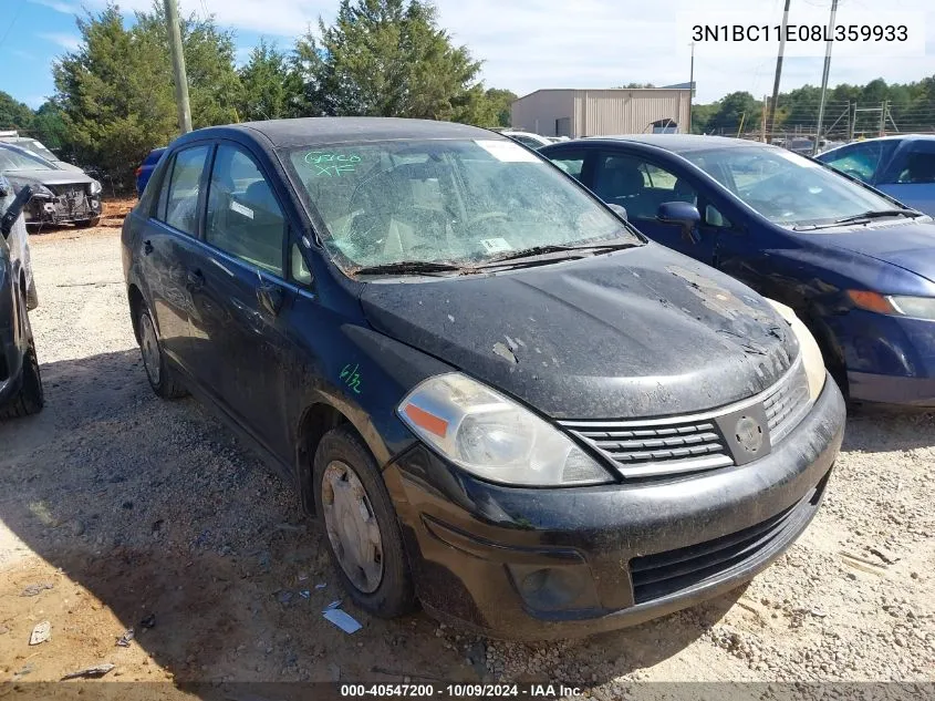 2008 Nissan Versa S/Sl VIN: 3N1BC11E08L359933 Lot: 40547200