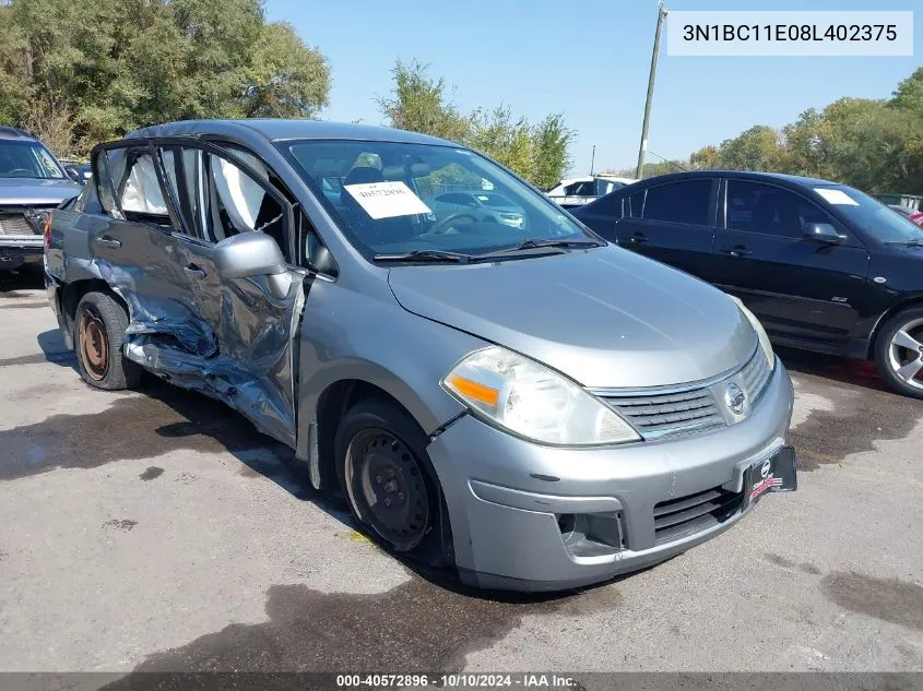 2008 Nissan Versa 1.8S VIN: 3N1BC11E08L402375 Lot: 40572896