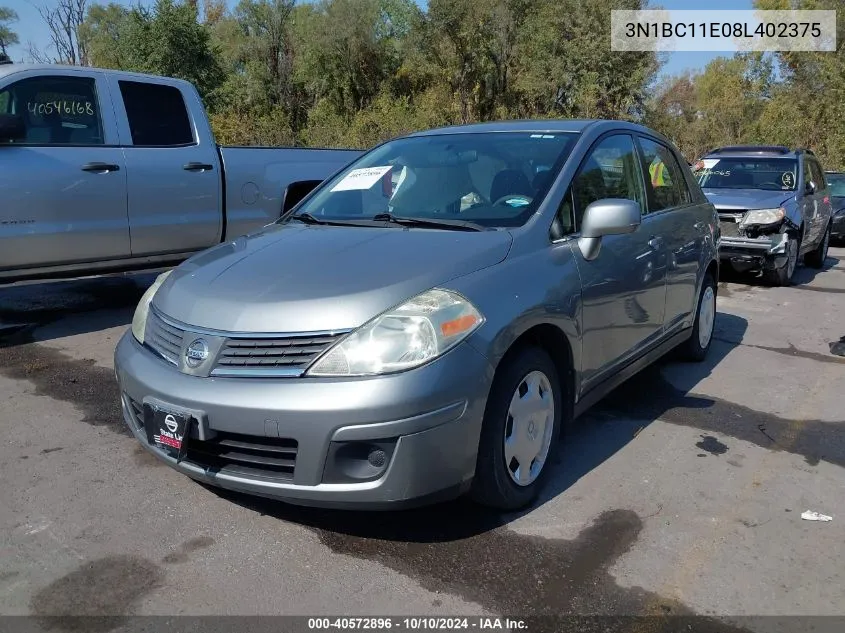 2008 Nissan Versa 1.8S VIN: 3N1BC11E08L402375 Lot: 40572896