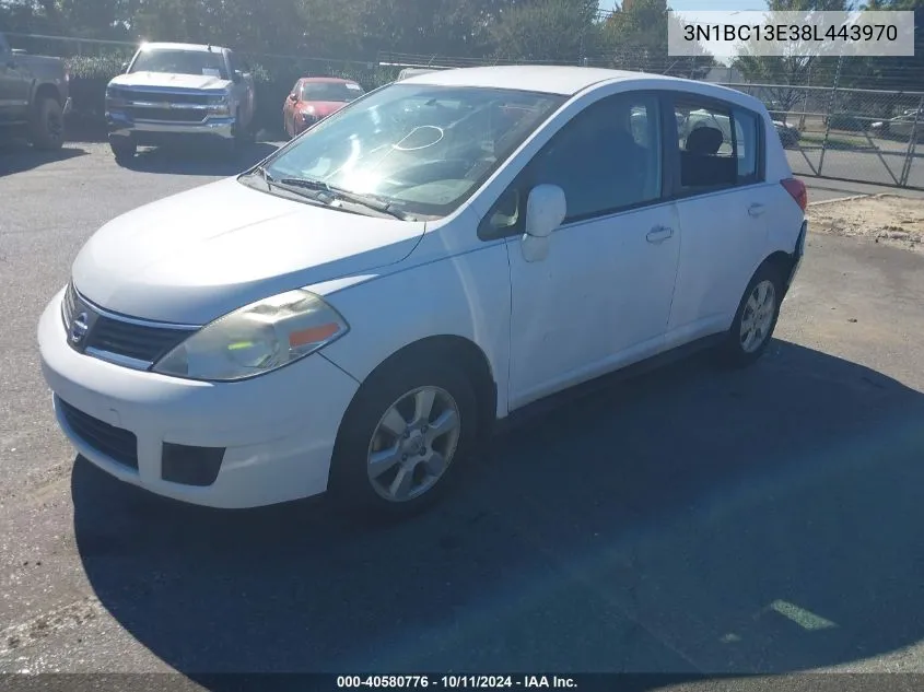 2008 Nissan Versa 1.8Sl VIN: 3N1BC13E38L443970 Lot: 40580776