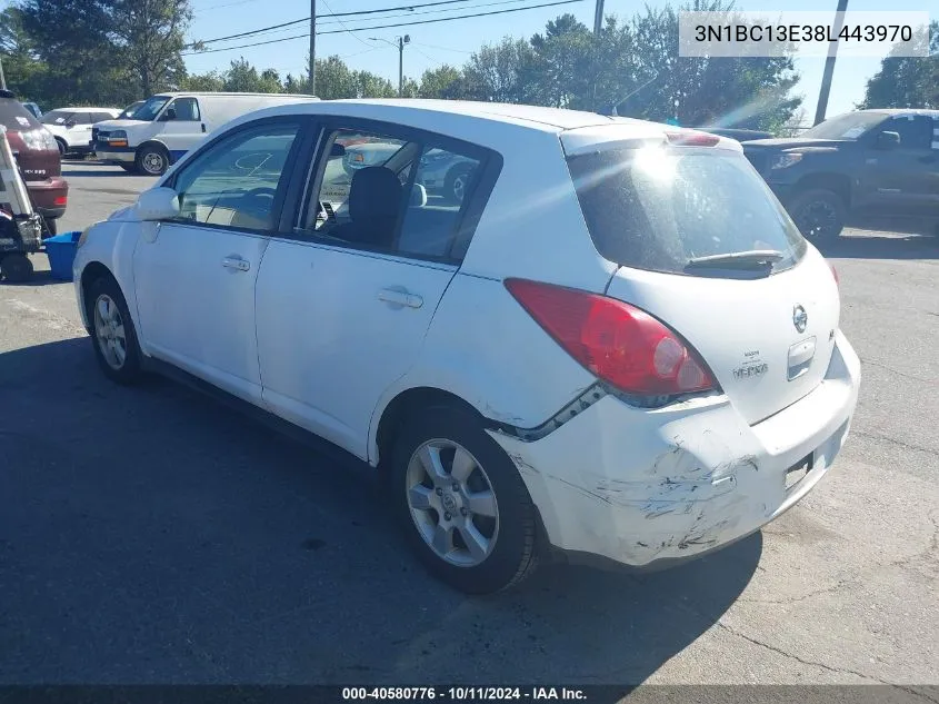 2008 Nissan Versa 1.8Sl VIN: 3N1BC13E38L443970 Lot: 40580776