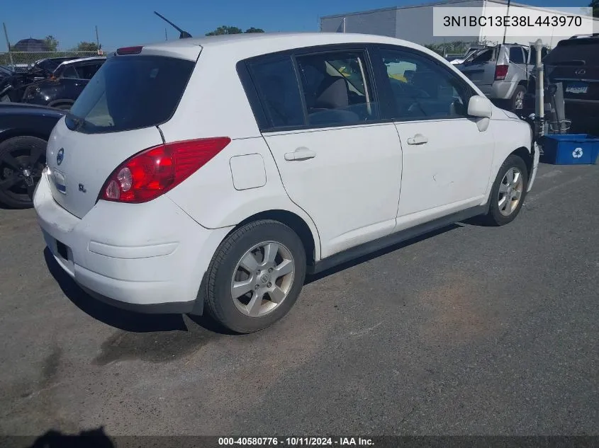 2008 Nissan Versa 1.8Sl VIN: 3N1BC13E38L443970 Lot: 40580776