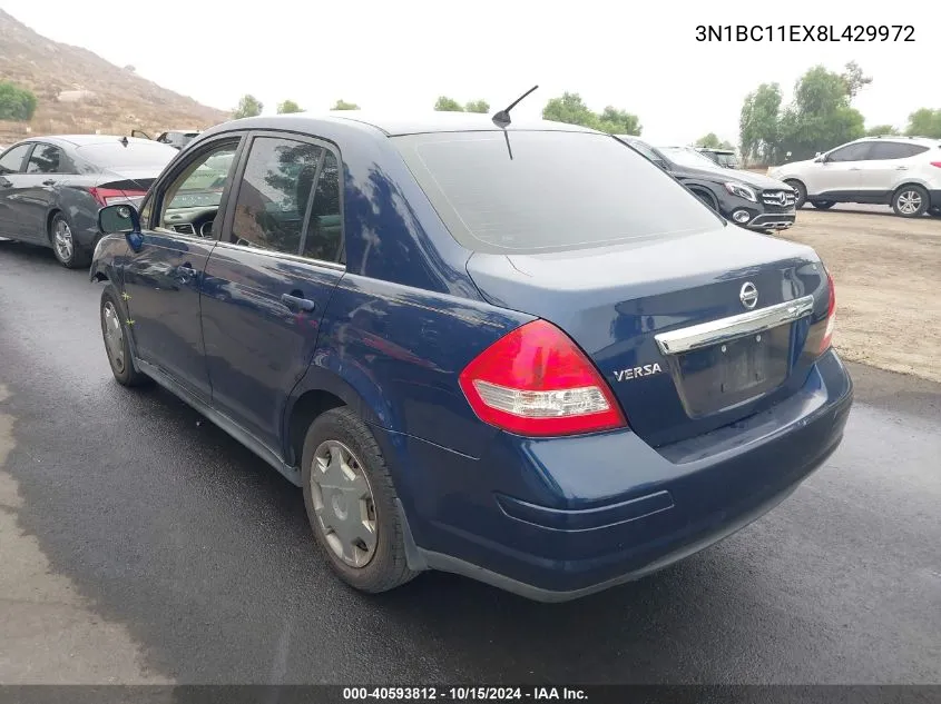 2008 Nissan Versa 1.8S VIN: 3N1BC11EX8L429972 Lot: 40593812